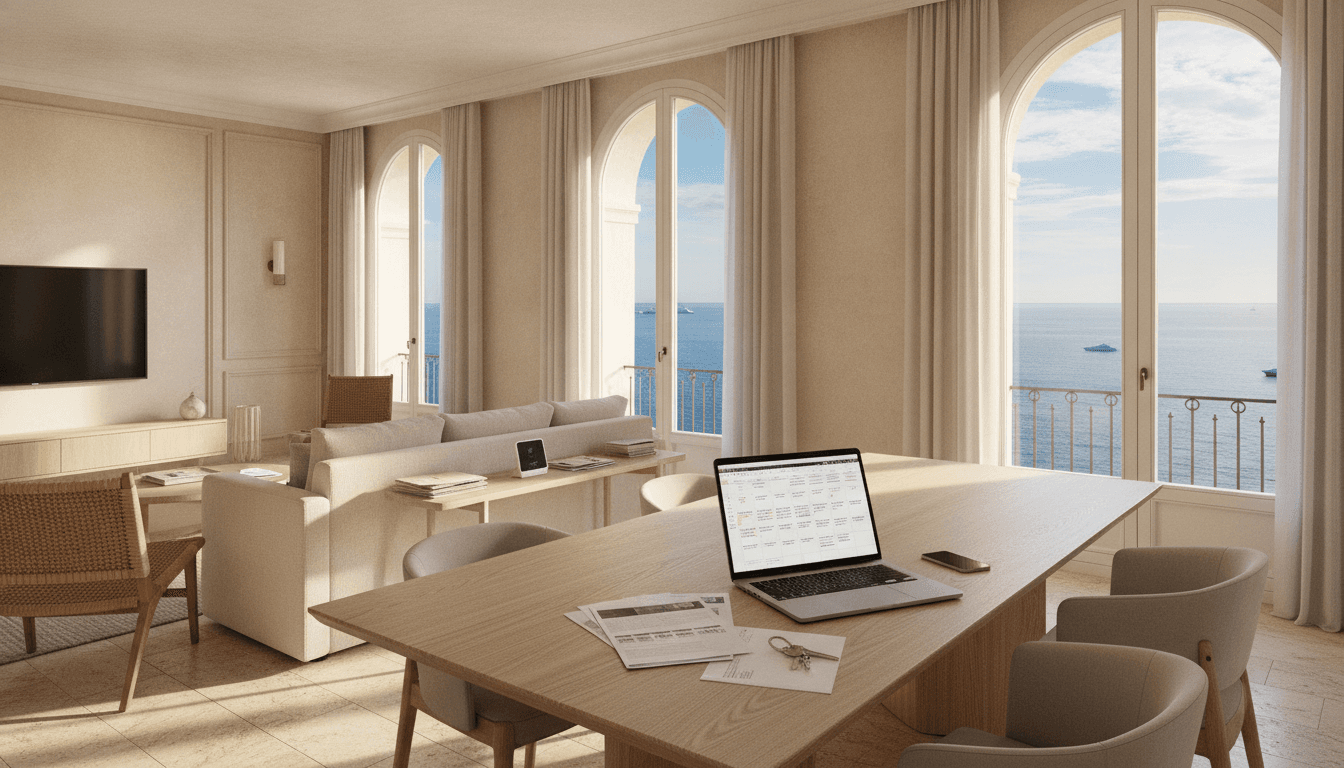 gestion d’un bien immobilier à distance sur la Côte d’Azur dans un appartement avec vue mer